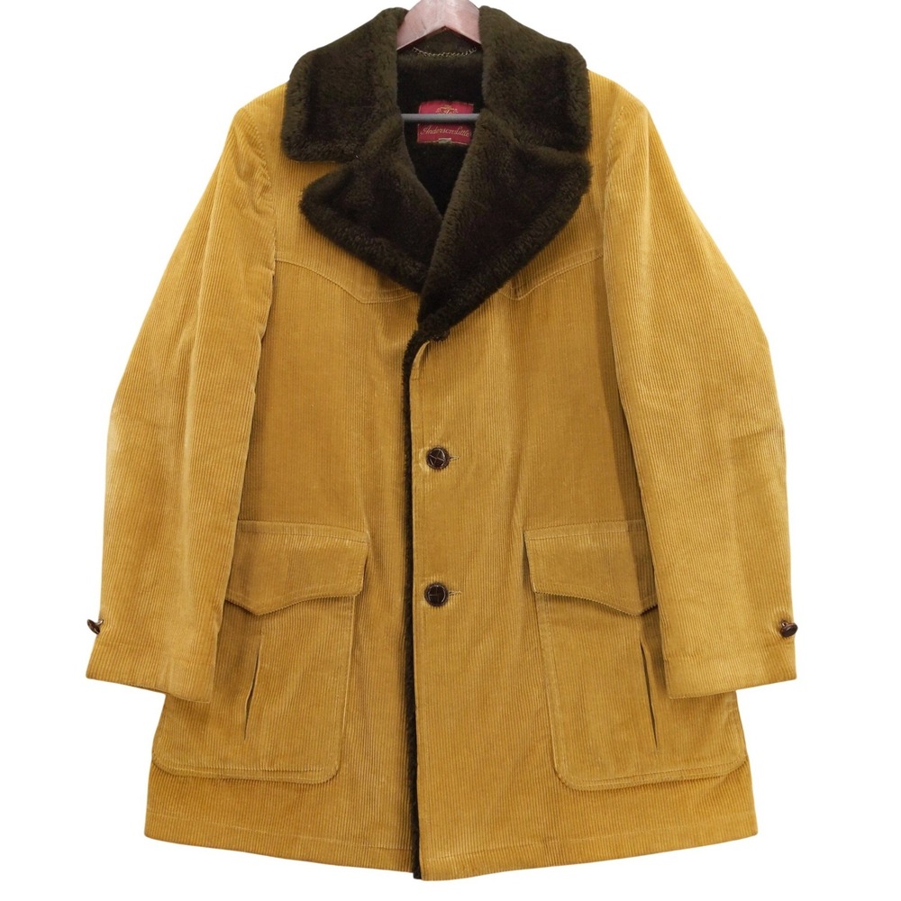 Vintage Anderson Little Corduroy Faux Shearling fur Lined Coat Jacket 40R‎